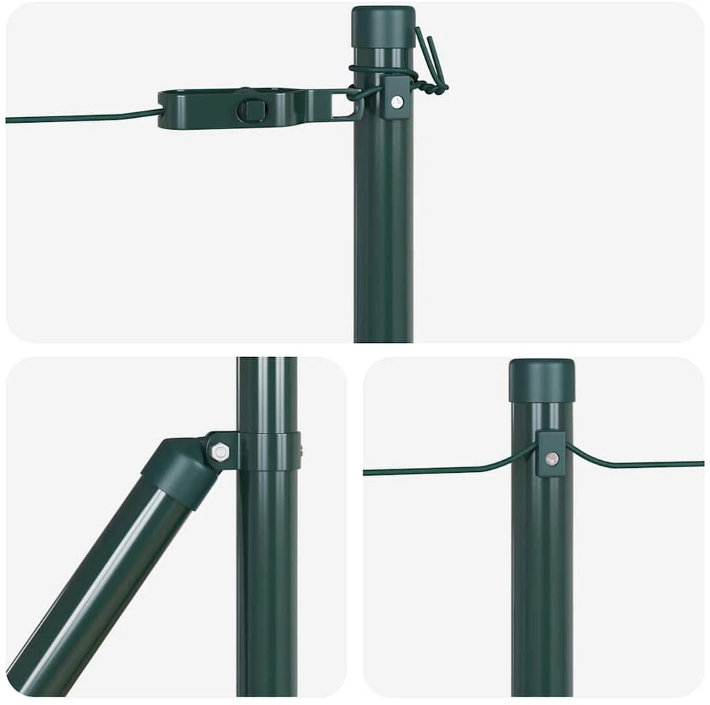 Įmontuotas tvoros stulpas 52 vnt. Žalia