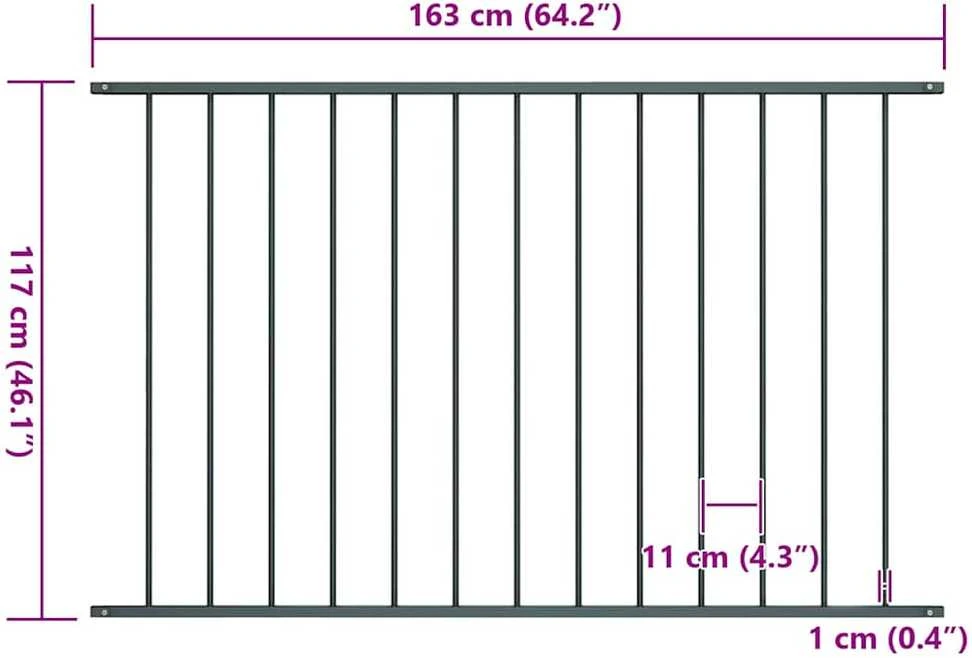 Tvoros plokštė, antracito spalvos, 1,7x1,25m, plienas