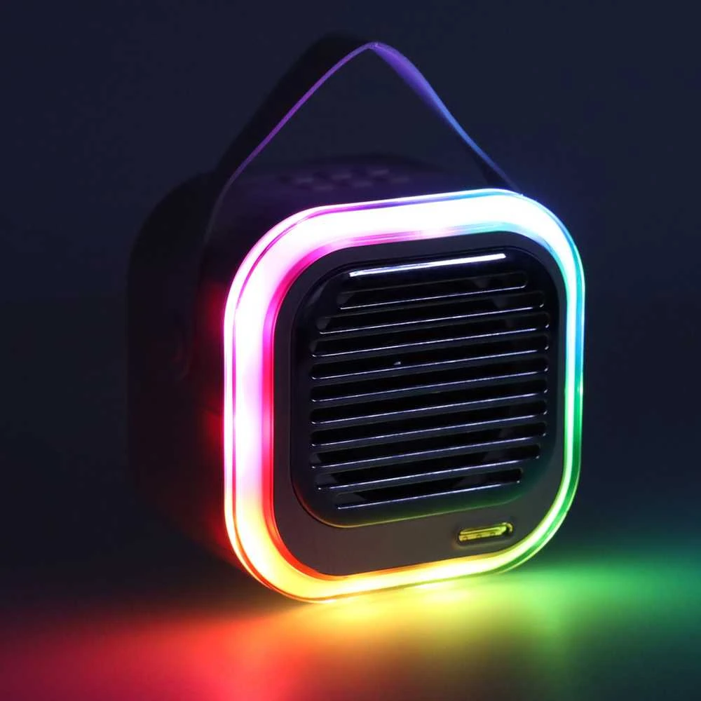 Ikonka USB "Bluetooth" karaokės garsiakalbis grietinėlė