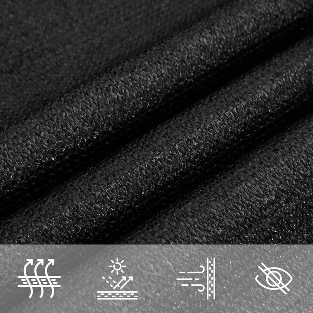 Uždanga nuo saulės, juodos spalvos, 4,5x4,5x4,5m, HDPE, 160g/m²