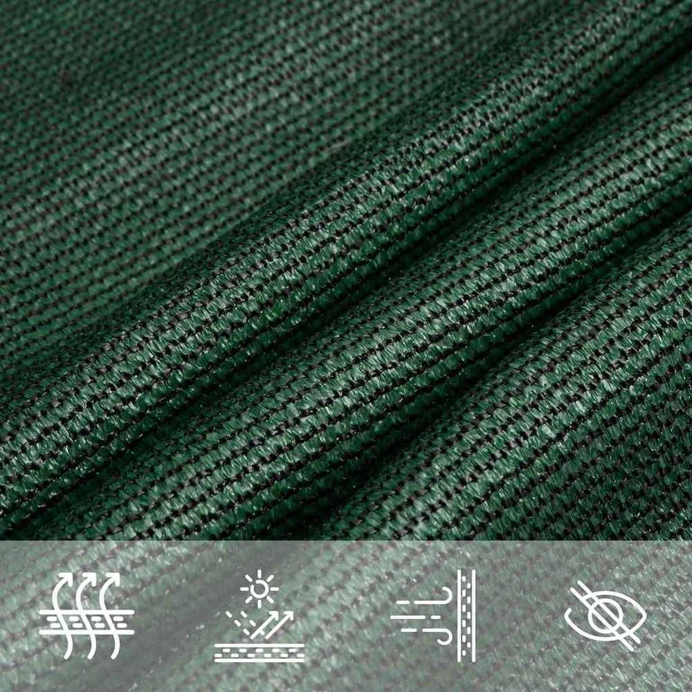Uždanga nuo saulės, tamsiai žalia, 3x4,5m, HDPE, 160g/m²