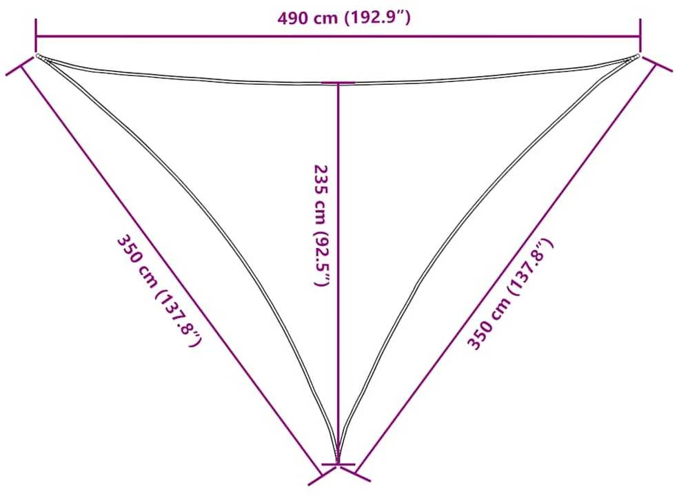 Uždanga nuo saulės, taupe, 3,5x3,5x4,9m, oksfordo audinys
