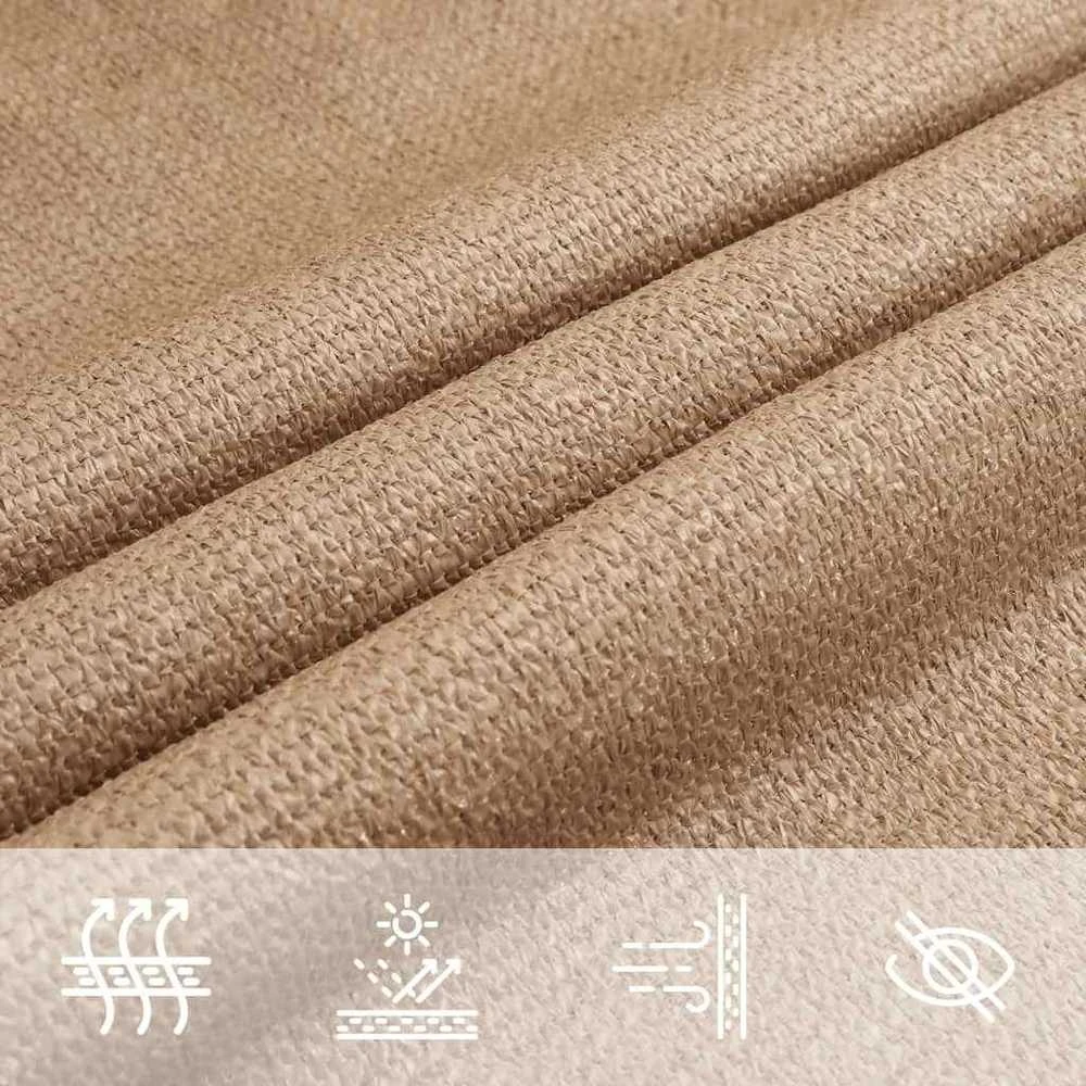 Uždanga nuo saulės, taupe spalvos, 4/5x4m, HDPE, 160g/m²