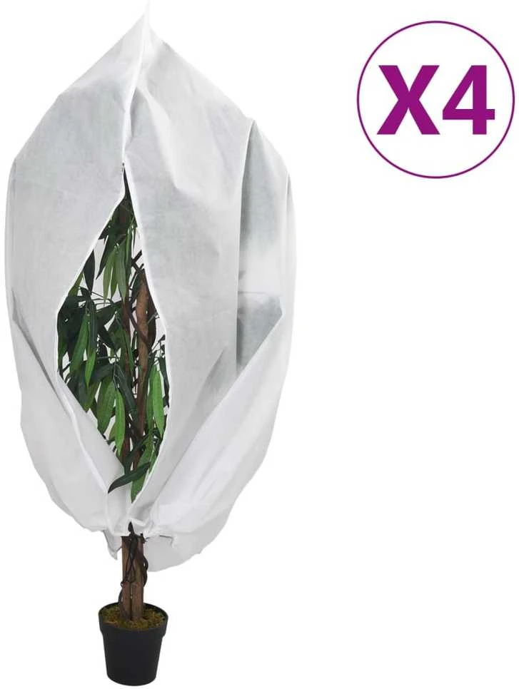 Uždangalai augalams su užtrauktukais, 4vnt., 1x1,55m, 70g/m²