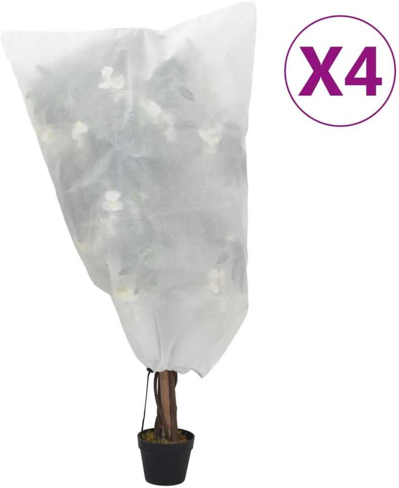Uždangalai augalams su virvutėmis, 4vnt., 0,8x0,8m, 70g/m²