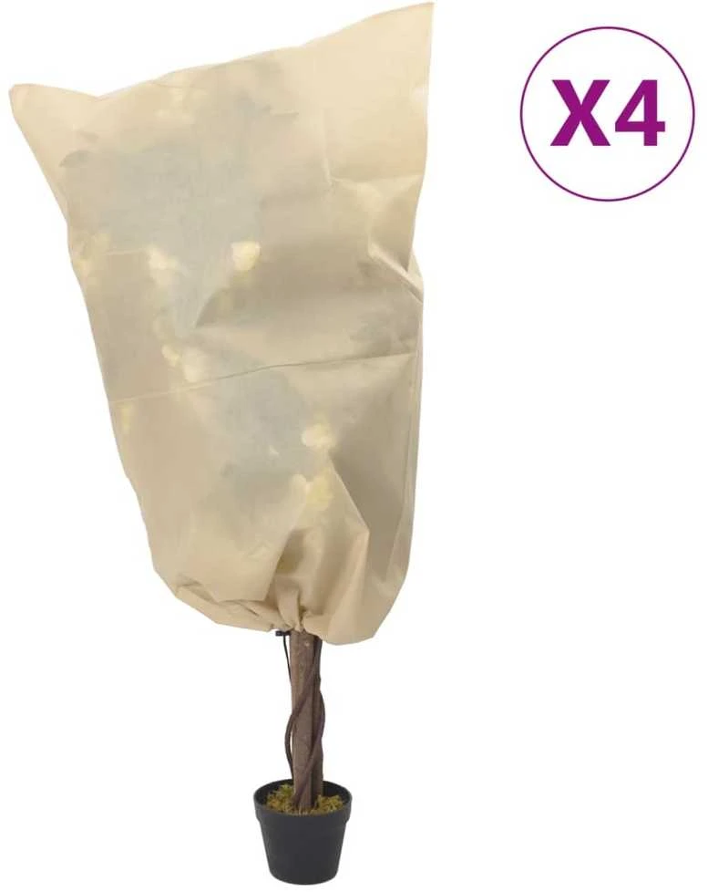 Uždangalai augalams su virvutėmis, 4vnt., 0,8x1,2m, 70g/m²