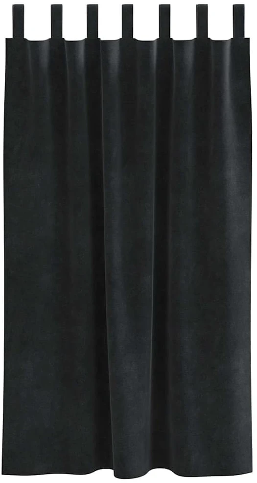 Užtemdymo užuolaidos 2 vnt. Juoda 140 x 175 cm Aksomas