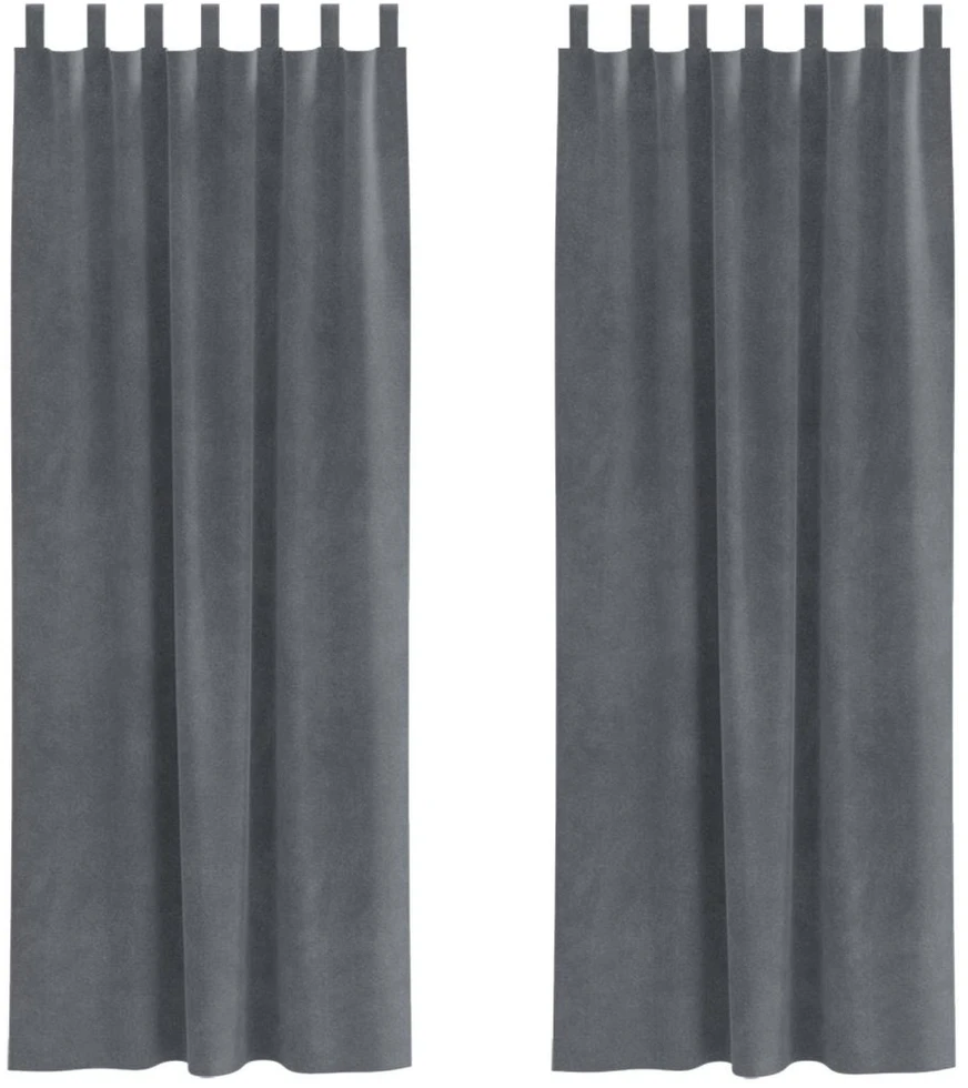 Užtemdymo užuolaidos 2 vnt. Šviesiai pilka 140 x 260 cm Aksomas