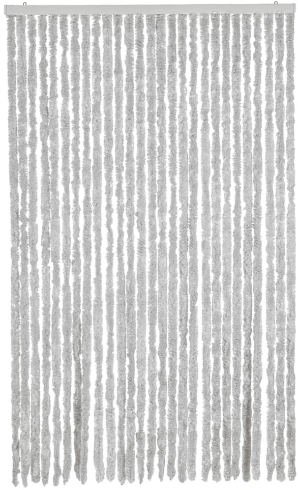 Užuolaida nuo musių, pilkos spalvos, 118x220cm, šenilis