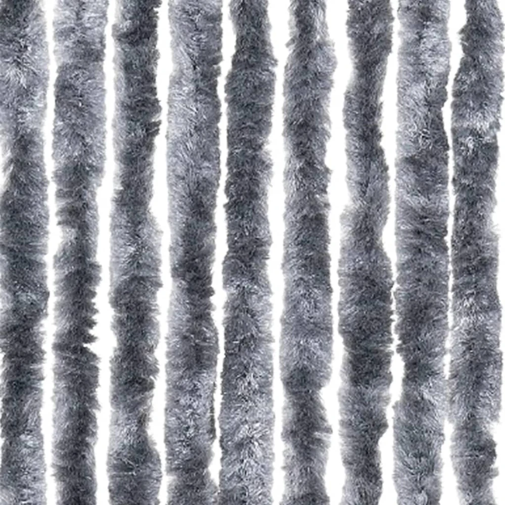 Užuolaida nuo musių, sidabrinės spalvos, 100x200cm, šenilis