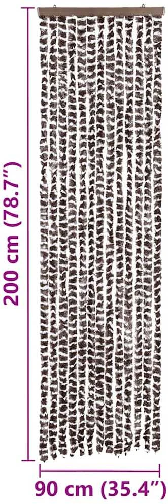 Užuolaida nuo musių, smėlio/rudos spalvos, 56x200cm, šenilis