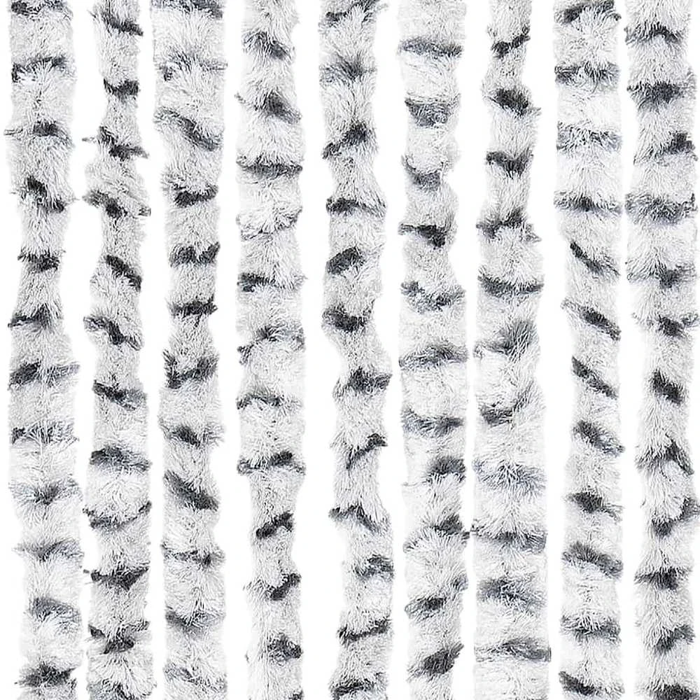 Užuolaida nuo musių, šviesiai/tamsiai pilka, 56x200cm, šenilis