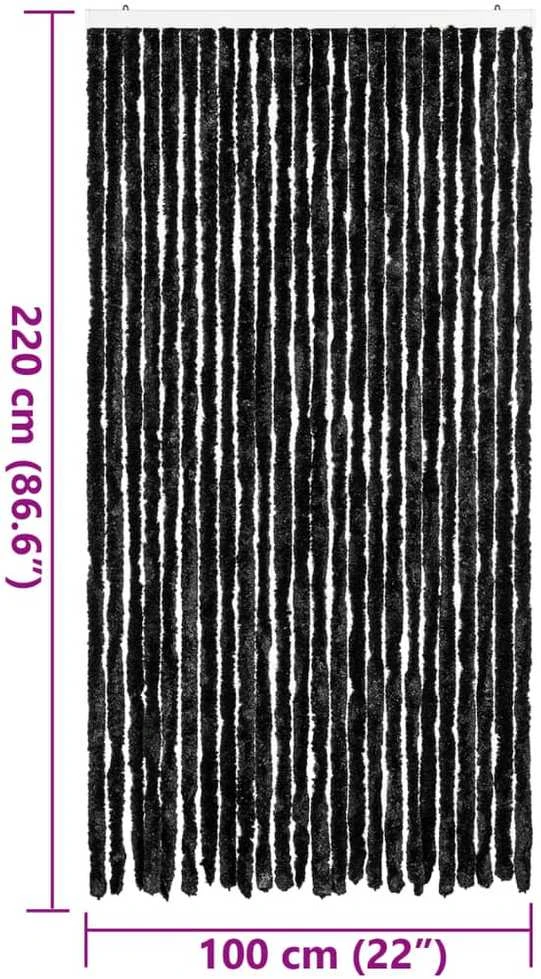 Užuolaida nuo vabzdžių, antracito sp., 100x220cm, šenilis