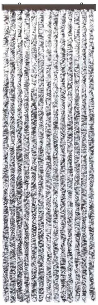 Užuolaida nuo vabzdžių, ruda ir kreminė, 56x185 cm, šenilis
