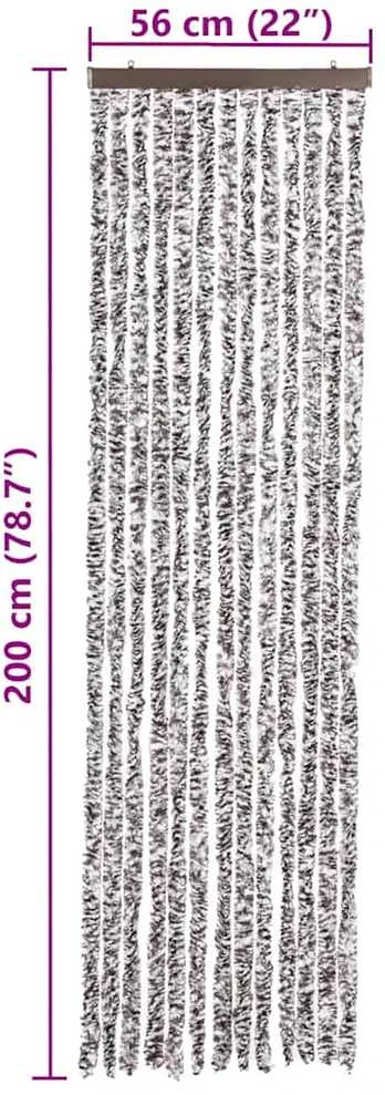 Užuolaida nuo vabzdžių, ruda ir smėlio, 56x200cm, šenilis