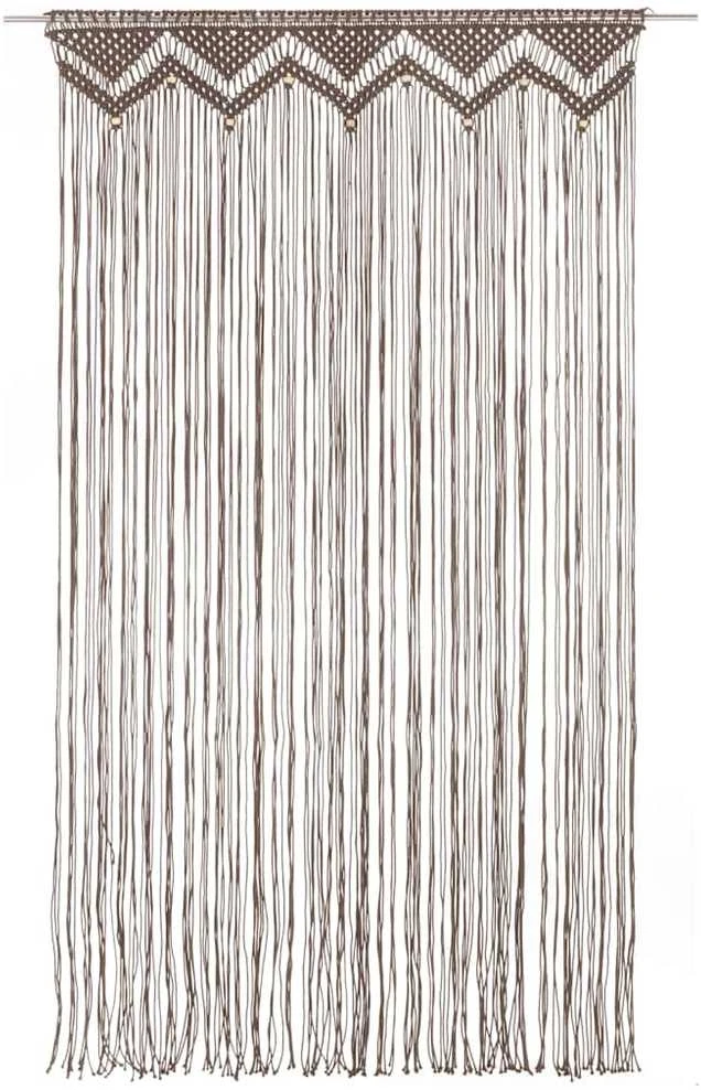 Užuolaida, taupe spalvos, 140x240cm, medvilnė, makrame stilius