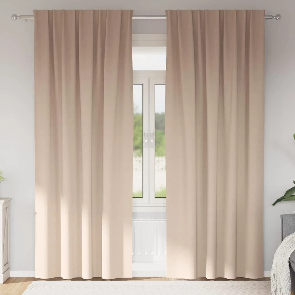 Užuolaidos su žiedais, blokuojančios šviesą 2 vnt. Taupe