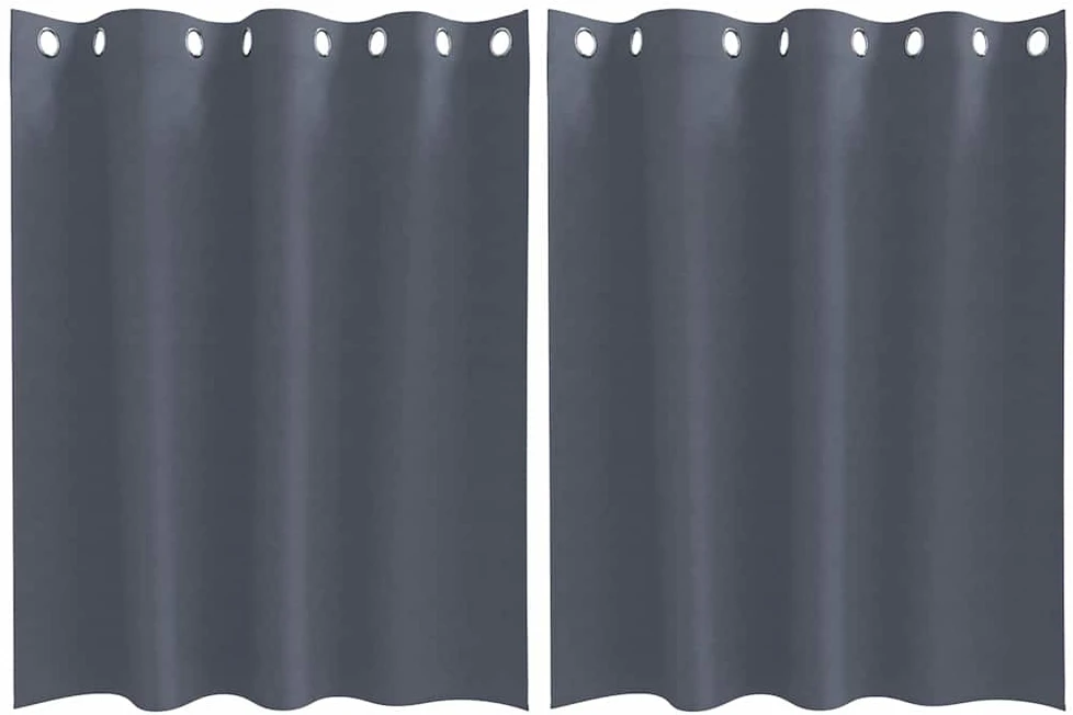Užuolaidos su žiedais, blokuojančios šviesą 2 pcs Antracitas