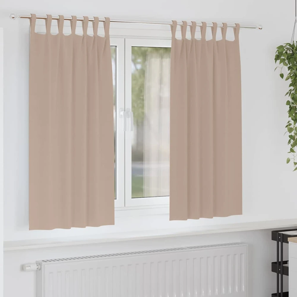 Užuolaidos su žiedais, blokuojančios šviesą 2 vnt. Taupe