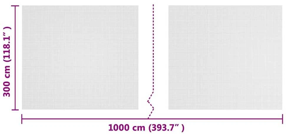 Vabzdžių tinklelis Balta 3 x 10 m Polietilenas