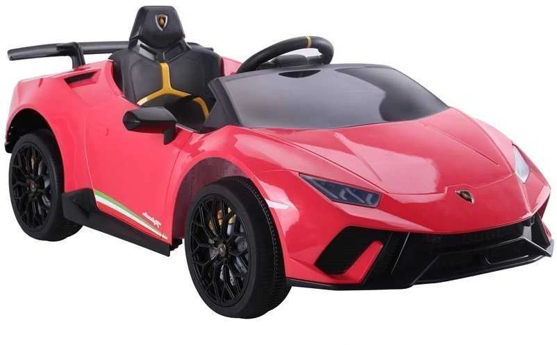 Lean Cars Vienvietis elektromobilis vaikams Lamborghini Huracan, raudonas