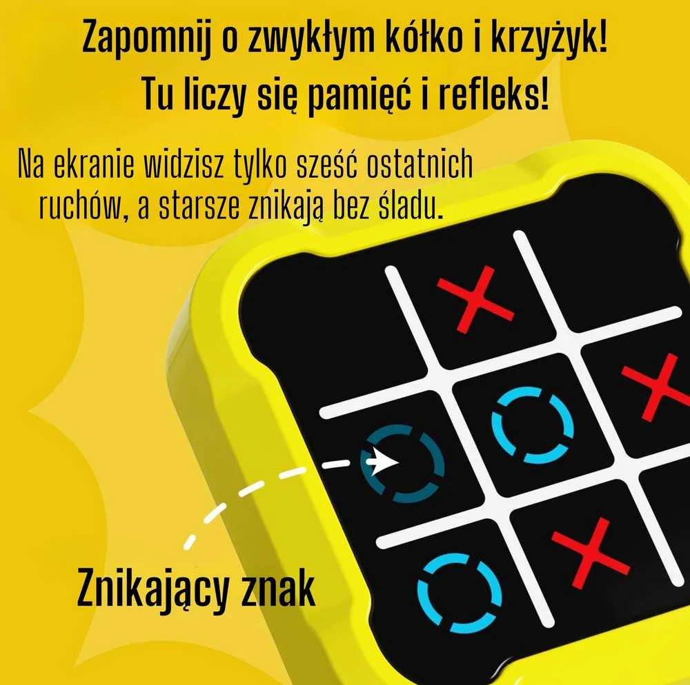 Vaikiškas elektroninis loginis žaidimas WOOPIE Kryžiukai ir Nuliukai