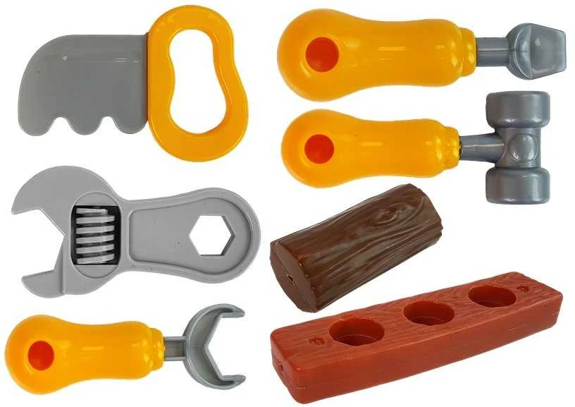 Lean Toys Įrankių rinkinys kuprinėje – dirbtuvės mažajam meistrui