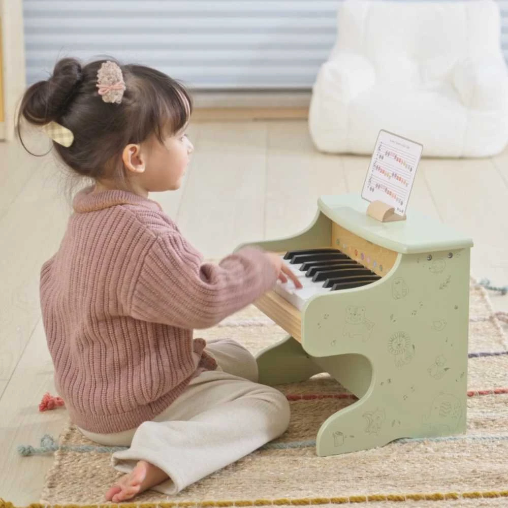 Vaikiškas medinis pianinas VIGA žalias