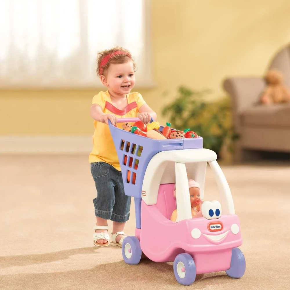 Vaikiškas pirkinių vežimėlis Little Tikes Cozy Coupe rožinis