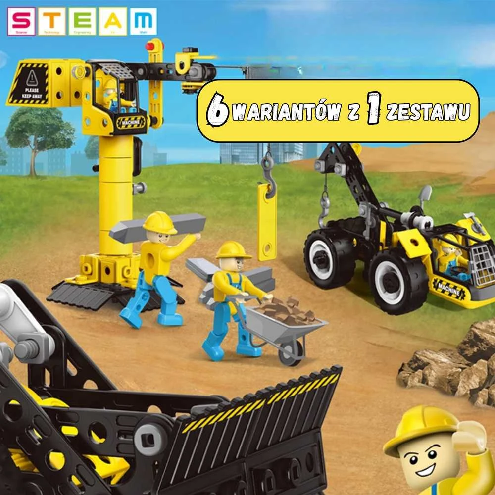 Vaikiškas STEAM konstruktorius WOOPIE 223vnt