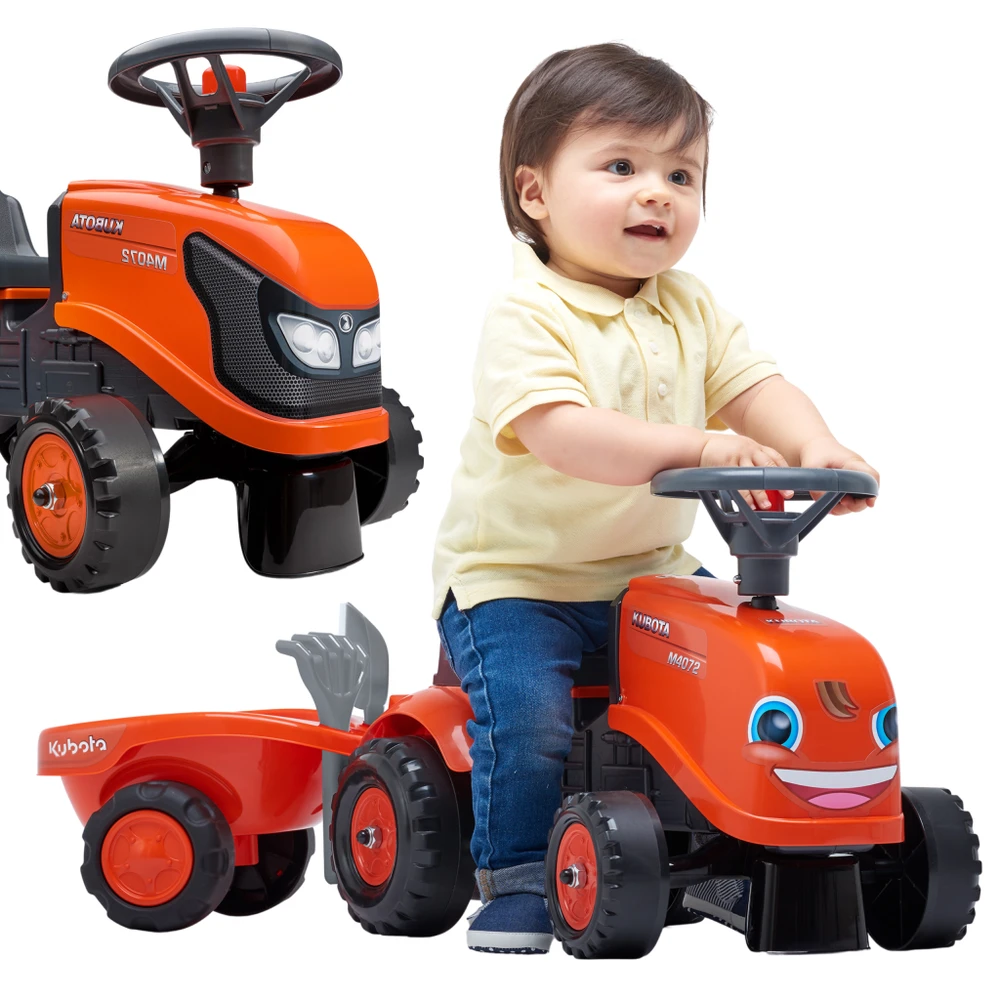 Falk Traktorius su Priekaba Kubota Oranžinis