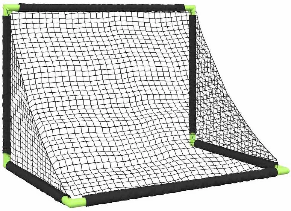 Vaikiški futbolo vartai, juodi, 90x64x64cm, sulankstomi