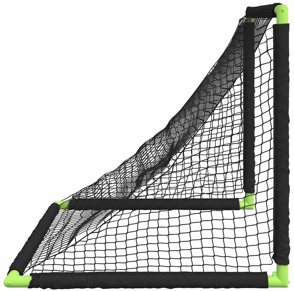 Vaikiški futbolo vartai, juodi, 90x64x64cm, sulankstomi