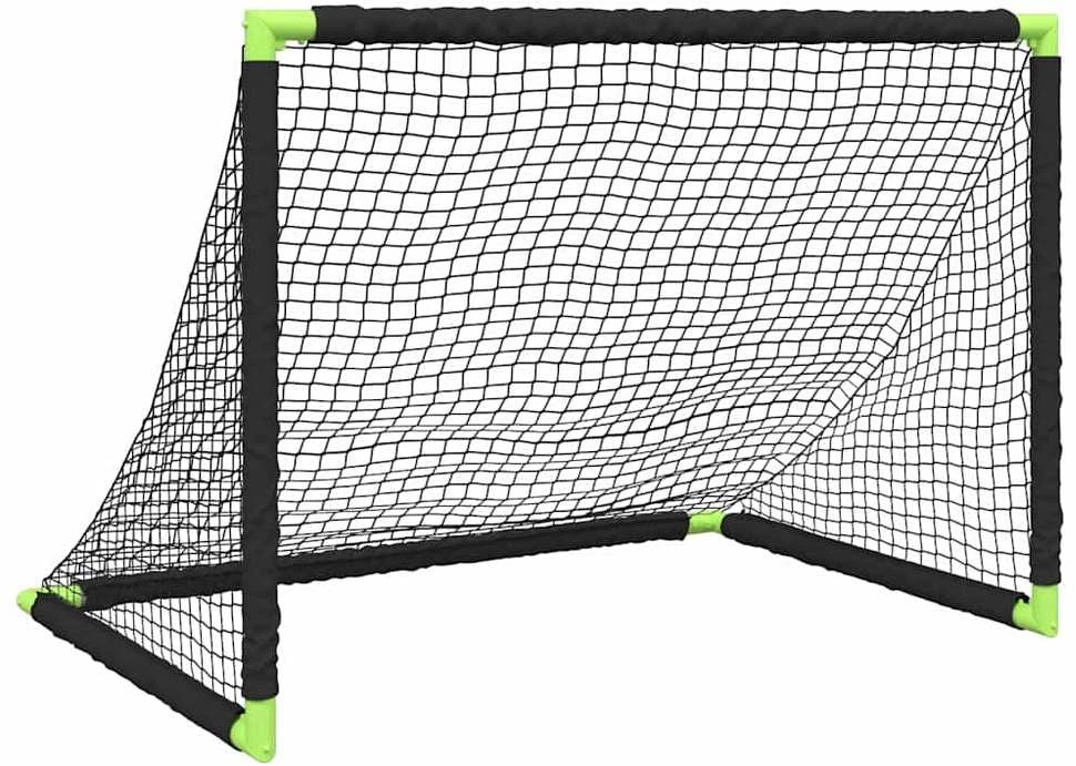 Vaikiški futbolo vartai, juodi, 90x64x64cm, sulankstomi