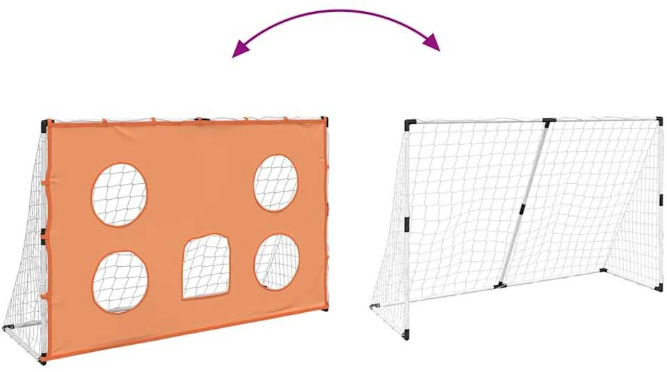 Vaikiški futbolo vartai su taikiniu ir kamuoliu, 182x62x118cm