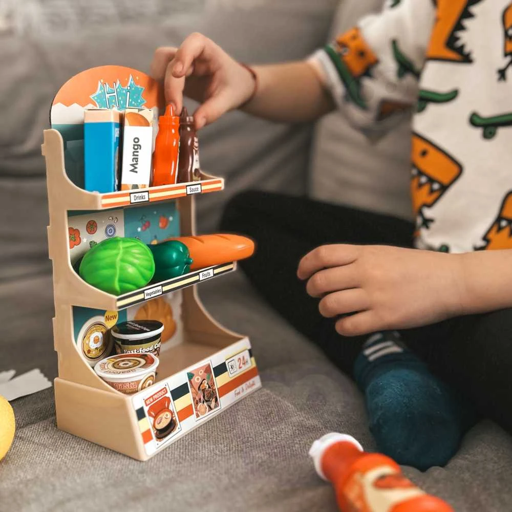 WOOPIE Supermarket 42 Elementai su skeneriu ir svėrimo funkcija