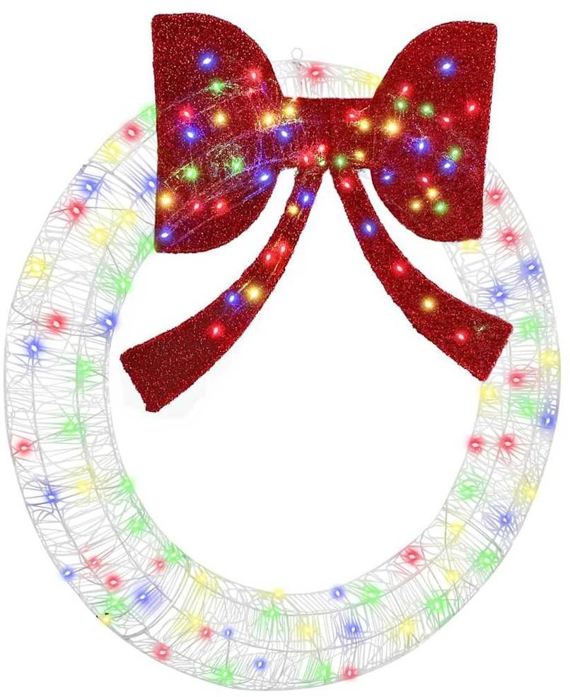 Vainikas 150 LED Įvairiaspalvis 120 cm Akrilas