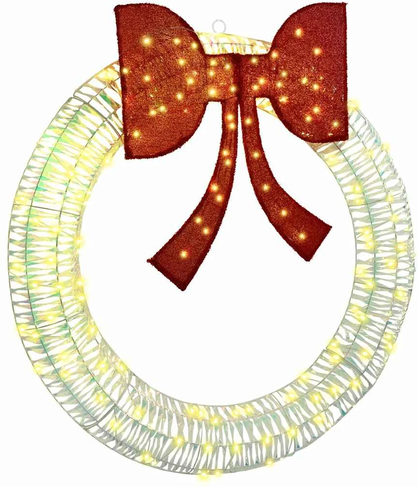 Vainikas Šilta balta 120 x 120 x 10 cm PET 150 LED
