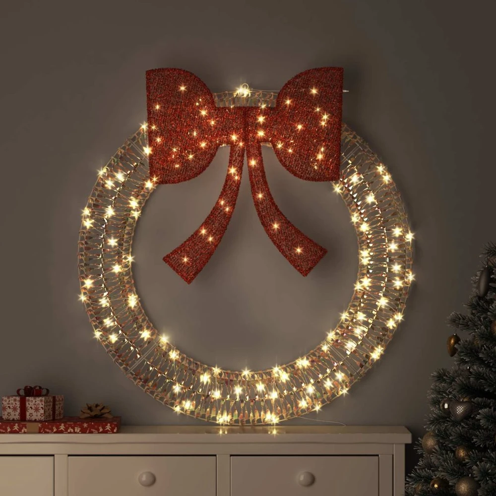 Vainikas Šilta balta 120 x 120 x 10 cm PET 150 LED