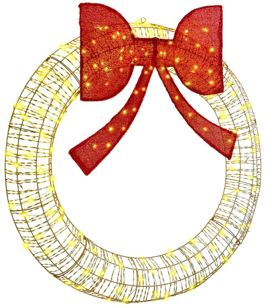 Vainikas Šilta balta 120 x 120 x 10 cm PET 150 LED