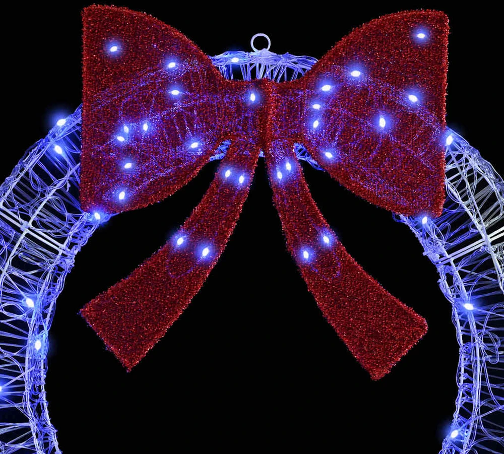 Vainikas 60 LED Mėlyna 76 x 76 x 8,5 cm Akrilas