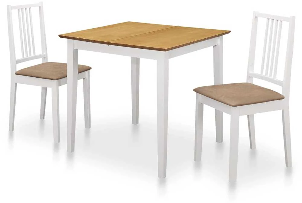 Valgomojo baldų komplektas, 3d., baltos sp., MDF