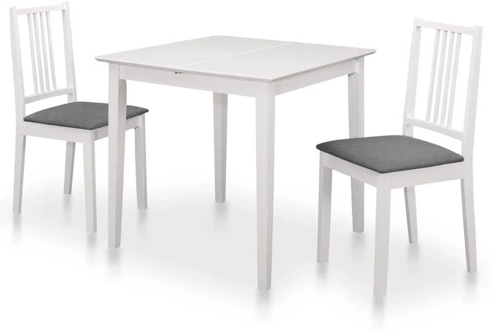 Valgomojo baldų komplektas, 3d., baltos sp., MDF