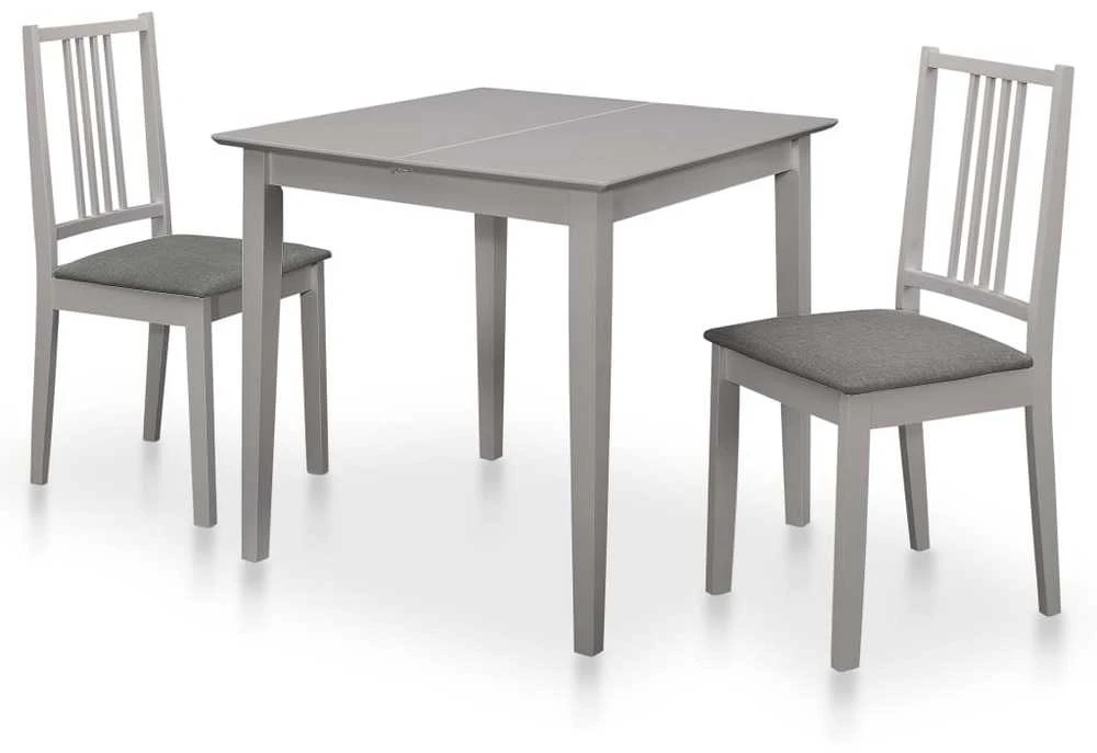 Valgomojo baldų komplektas, 3d., pilkos sp., MDF