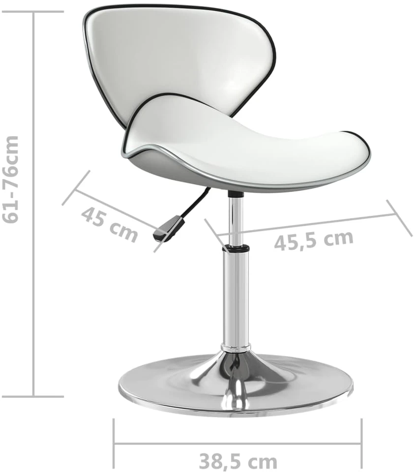 Valgomojo kėdė, baltos spalvos, dirbtinė oda (335109)