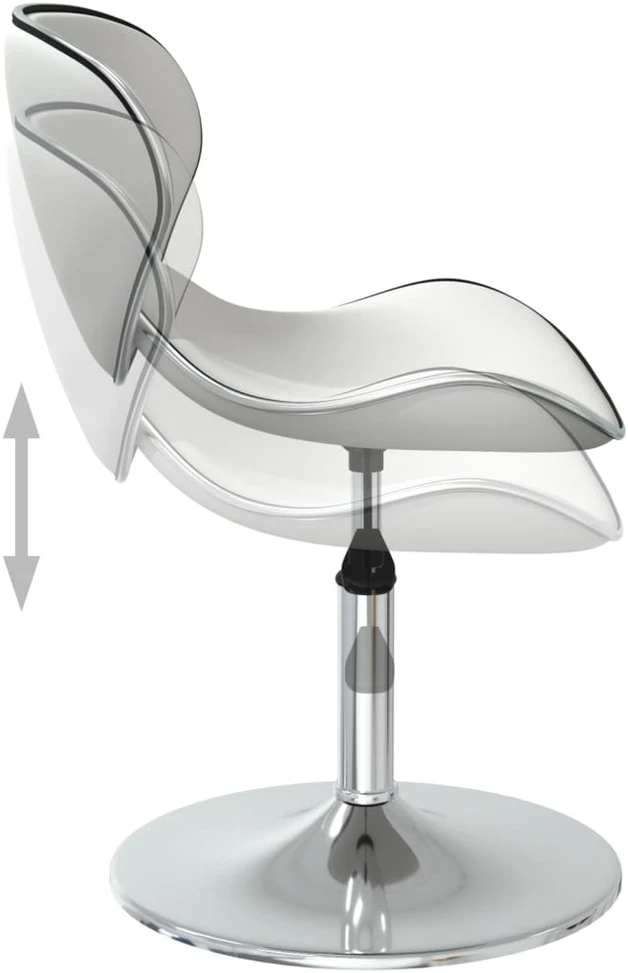 Valgomojo kėdės, 4vnt., baltos spalvos, dirbtinė oda