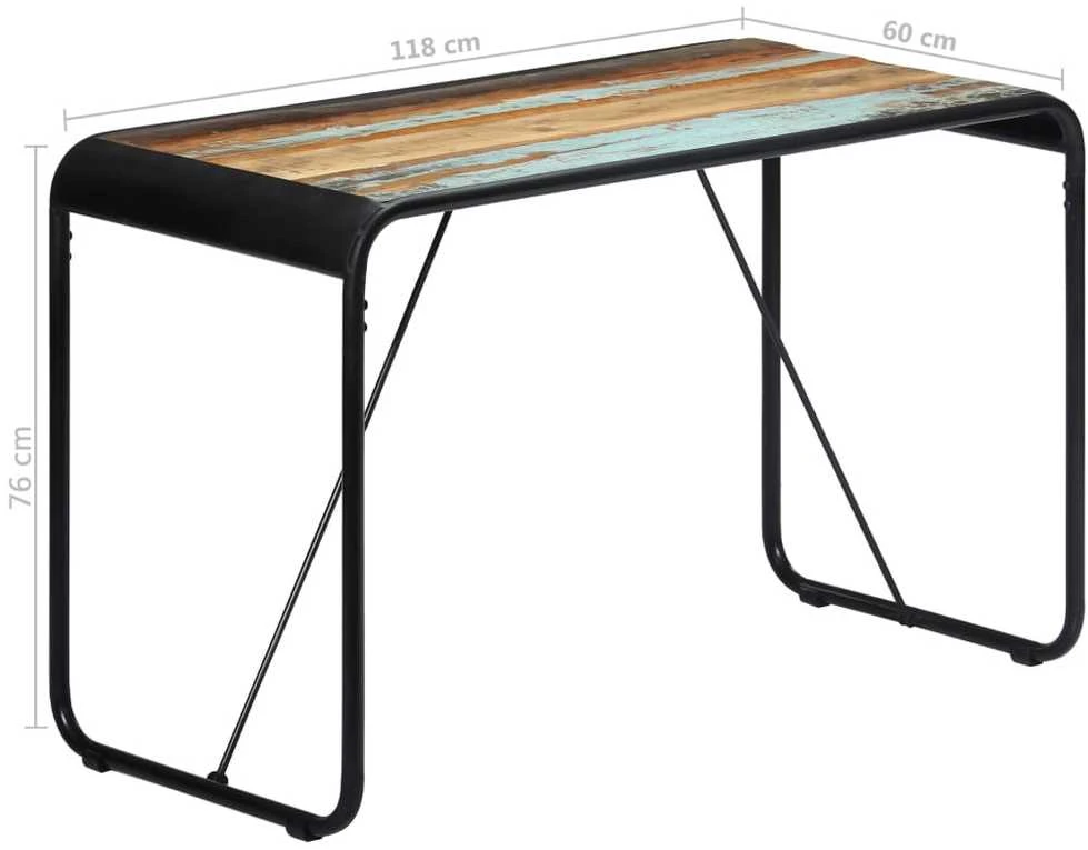 Valgomojo stalas, 118x60x76cm, perdirbtos medienos masyvas