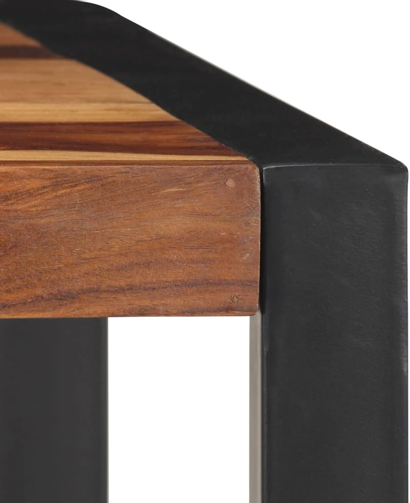 Valgomojo stalas, 120x60x76 cm, rausv. dalb. medienos masyvas