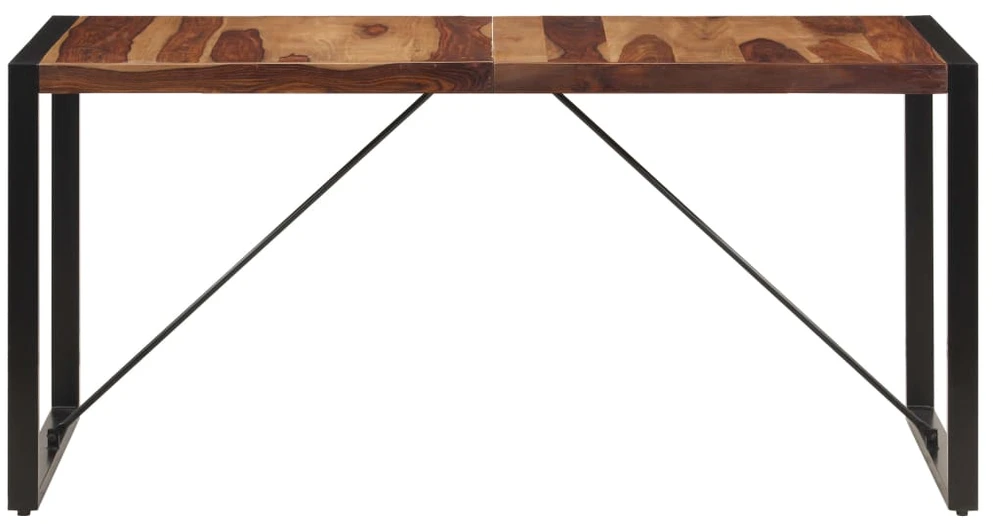 Valgomojo stalas, 160x80x75cm, rausv. dalb. med. masyvas