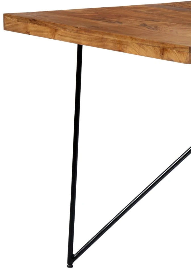 Valgomojo stalas, 180x90x76cm, akacijos medienos masyvas
